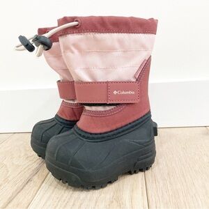 Columbia Pink and Black Snow Boots